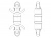 8G817V43129 Дистанц PCB; полиамид 66; Дл: 11,1мм; защелка / защелка; UL94V-2