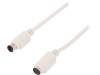 AK-590200-050-E, Кабель; Mini DIN гнездо 6pin, Mini-DIN вилка 6pin; 5м; бежевый, ASSMANN