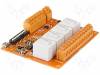 TINKERKIT DMX RECEIVER - RELAY, Средство разработки: TinkerKit; uC: ATMEGA32U4; DMX; 4 реле PCB, Arduino