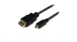 HDADMM1M Video Cable, HDMI Plug - HDMI Micro Plug, 1m