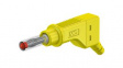 66.9328-24 Stackable Plug 4mm Yellow 32A 600V Nickel-Plated