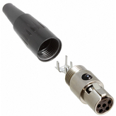 TA5FX, Mini xlr, cable socket, 5 poles Tini-Q-G / TA black / silver, Switchcraft