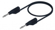 MVLF WS 2/50 SW Test Lead \x1a2mm 500mm Black Nickel-Plated Brass