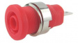 FCR73575R Panel Mount Socket, \x1a4mm, Red, 24A, 1kV, Nickel-Plated