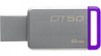 DT50/8GB USB-Stick DataTraveler 50 8 GB grey / violet