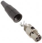 TA3FX, Mini xlr, cable socket, 3 poles Tini-Q-G / TA black / silver, Switchcraft