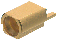 18S203-40ML5, Panel-mount male receptacle Mini-SMP angled 50 Ohm, Rosenberger connectors