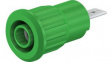 23.3160-25 Safety Socket 4mm Green 24A 1kV Nickel-Plated