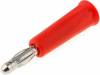 1010-I-RT, Вилка; "банан" 4мм; 24А; 60ВDC; красный; Диам.кабеля макс:6мм, Electro-PJP