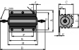 HS200 1R5 J Wirewound resistor 1.5 Ohm 200 W +- 5 %