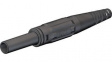66.9155-21 In-Line Safety Socket \x1a4mm Black 32A 1kV Nickel-Plated