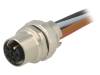 21035992505, Гнездо; M12; PIN:5; "мама"; код L-Power; провода; прямой; 63В; 12А, Harting