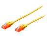DK-1512-0025/Y Patch cord; U/UTP; 5e; многопров; CCA; ПВХ; желтый; 0,25м