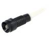 LW-D5-230AC, Индикат.лампа: LED; вогнутый; 230ВAC; Отв: O11мм; IP40; пластмасса, POLAM-ELTA