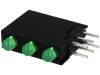 L-934SA/3GD LED; в корпусе; Кол-во диод:3; 3мм; THT; зеленый; 8-15мкд; 60°