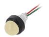 LY-D20H-24AC/DC, Индикат.лампа: LED; выпуклый; 24ВDC; 24ВAC; Отв: O13мм; пластик, POLAM-ELTA
