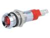 SWBU 08014, Индикат.лампа: LED; вогнутый; 24?28ВAC; Отв: O8,2мм; IP67; металл, SIGNAL-CONSTRUCT