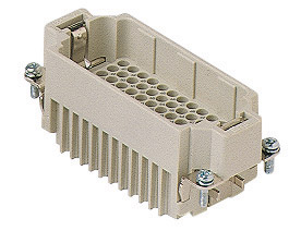 CDDM 72 N, CDD, 144 poles + earth (2x72 poles + earth), male insert, for male contacts 10A, ILME