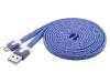 67555 Кабель; USB 2.0,плоские; вилка USB A, вилка micro USB B; 2м