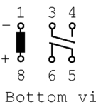 DE1A1B-L-12V, PCB power relay 12 VDC 100 mW, Panasonic
