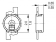 LR P47F-U2AB-1-1 СИД SMD красный 1.8...2.4 V круглый