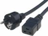 SN25-3/10/2BK Кабель; вилка CEE 7/7 (E/F), IEC C19 "мама"; 2м; черный; ПВХ; 10А