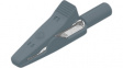 930 319-106 Crocodile clip diam. 2 mm grey 30 VAC 60 VD