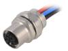 21035962505, Гнездо; M12; PIN:5; "папа"; код L-Power; провода; прямой; 63В; 12А, Harting