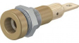 23.0190-27 Panel Mount Socket _4mm Brown 25A 30V Gold-Plated