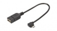 AK-300313-002-S Adapter, USB Micro-B Plug - USB-A Socket