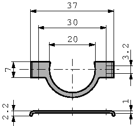 23.293, Fastening clamp for PL 310, Contelec