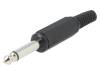 KLSM 3 SCHWARZ, Вилка; Jack 6,3мм; "папа"; mono; с амортизатором; прямой; пайка, Lumberg Automation (Belden brand)