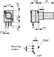 RK09711100JB-ELF Potentiometer linear 1 MOhm +- 20 %