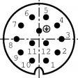99 0720 00 13 Device socket, 13-pin 694 Poles=13 Female