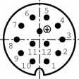 99 0720 00 13 Разъем для устройств, 13 штырьков 12+PEP