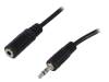 CA1054, Кабель; гнездо Jack 3,5мм, вилка Jack 3,5мм; черный; 3м, LOGILINK