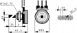T-16SHM04N252A Rotary Potentiometer, 2.5 kOhm, PCB Connection