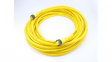 1300100494 Mini-Change A-Size Double-Ended Cordset 3 Poles Male (Straight) to Female (Straight) 16 AWG Yellow TPE 12m