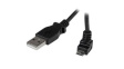 USBAUB1MU Charging Cable Up Angle USB-A Plug - USB Micro-B Plug 1m USB 2.0 Black
