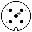 99 0712 00 05 Разъем для устройств, 5 штырьков 4+PEP