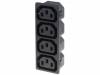 IEC-D-S4-150, Разъем: питания AC; IEC 60320; C13 (F), четверной; гнездо; "мама", ADAM TECH