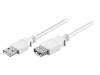 96197 Кабель; USB 2.0; гнездо USB A, вилка USB A; 0,6м; белый; 480Мбит/с