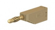 22.2631-27 Laboratory Socket, diam. 4mm, Brown, 10A, 60V, Gold-Plated