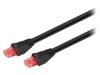 55436 Patch cord; U/UTP; 6; Cu; PE; черный; 40м; 24AWG