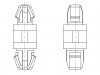 8G817V41971 Дистанц PCB; полиамид 66; Дл: 10мм; защелка / защелка; UL94V-0