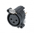 NC3FAV1 XLR Panel-mount female receptacle 3 A Vertical / PCB Mountin