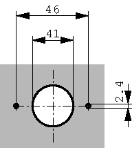 RKN57,15VDC/AC, Analogue Display 57.5 x 46.5 mm 15 VAC/DC, Muller & Weigert