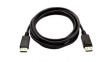 V7DP2DP-6FT-BLK-1E Video Cable, DisplayPort Plug - DisplayPort Plug, 3840 x 2160, 2m