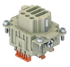 CDSHF 09, female insert, 9 poles + PE, ILME