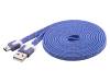 67556 Кабель; USB 2.0,плоские; вилка USB A, вилка USB A mini; 2м; белый